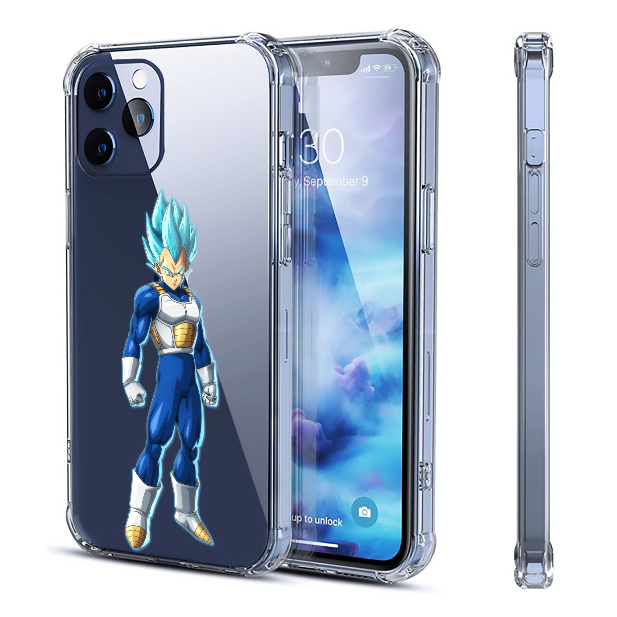 （画像用） ドラゴンボール ベジータ四世（Bejīta Yonsei）DRAGON BALL Vegeta IV 【iPhone 12シリーズ対応】透明スマホケース（クリアソフトケース）